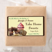 Zelfgemaakte Baked Goods Assortiment Verpakking Etiket (Insitu)
