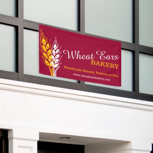Zelfgemaakte baking business signage banner (Buitenkant Gebouw)