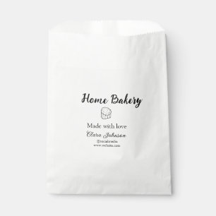 Zelfgemaakte bakkerij voeg je tekst naam aan  bedankzakje