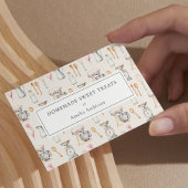 Zelfgemaakte Bakkerijtaart Roze Pastel Keukengerei Visitekaartje