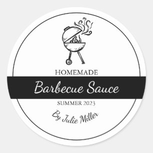 Zelfgemaakte Barbecuesaus BBQ Label