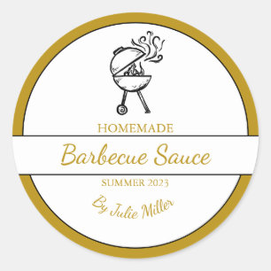 Zelfgemaakte Barbecuesaus BBQ Label