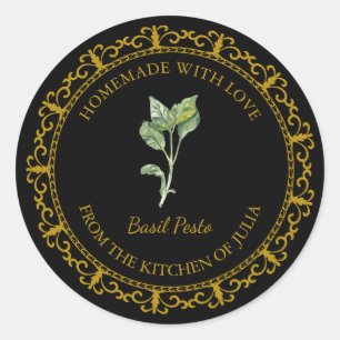  Zelfgemaakte Basil Pesto Label L Zwart