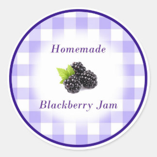 Zelfgemaakte Blackberry jam label