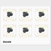  zelfgemaakte Blackberry Jam Square Label (Vel)