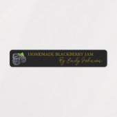 Zelfgemaakte Blackberry Jam Thin Label (Design 1)