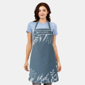 Zelfgemaakte bloemenkrans in blauw Persoonlijk Sch Schort (Gedragen)