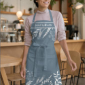 Zelfgemaakte bloemenkrans in blauw Persoonlijk Sch Schort