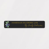 Zelfgemaakte Blueberry Jam Thin Label (Design 1)