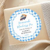 Zelfgemaakte Blueberry Pie Food Label