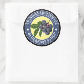 Zelfgemaakte Blueberry Syrup Label Sjabloon (Tas)