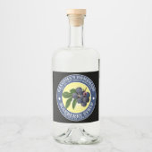Zelfgemaakte Blueberry Syrup Label Sjabloon Likeurfles Etiket (Voorkant)