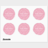 Zelfgemaakte Body Butter Roze Biologisch Zakelijk  Ronde Sticker (Vel)