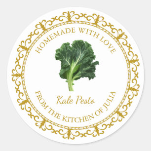 zelfgemaakte boerenkool pesto label l wit