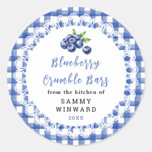 Zelfgemaakte Bosbessen Crumble Reep Label