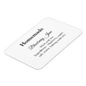 Zelfgemaakte bosbessen jam gemaakt met liefde en t magneet (Linkerzijde)