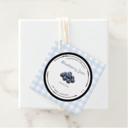 Zelfgemaakte Bosbessenjam Etiket Met Ingredienten