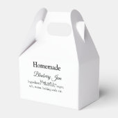 Zelfgemaakte bosbessenjam gemaakt met liefde voeg bedankdoosjes (Achterkant)