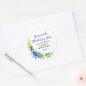 Zelfgemaakte Bosbessenjam Inmaaklabel Ronde Sticker (Envelop)