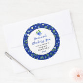 Zelfgemaakte Bosbessenjam Inmaaklabel Ronde Sticker (Envelop)