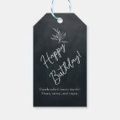 Zelfgemaakte Botanische Custom Black verpakking Gi Cadeaulabel (Voorkant)