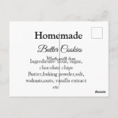 Zelfgemaakte boterkoekjes gemaakt met liefde en te briefkaart (Achterkant)