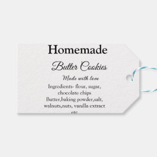 Zelfgemaakte boterkoekjes gemaakt met liefde en te cadeaulabel