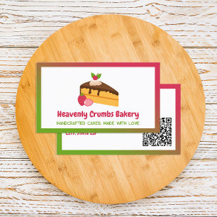 Zelfgemaakte Cake Aangepaste QR Visitekaartje