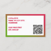 Zelfgemaakte Cake Custom QR Visitekaartje (Achterkant)