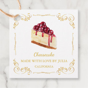 Zelfgemaakte Cheesecake Square Hang Label