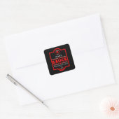 Zelfgemaakte chili saus vierkante sticker (Envelop)