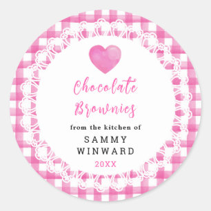 Zelfgemaakte Chocolade Brownies Label