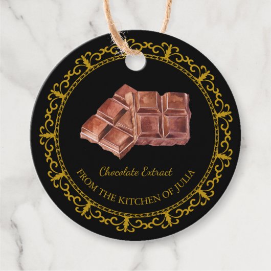 zelfgemaakte chocolade extract hang Label (Voorkant)