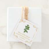 Zelfgemaakte Citroenmelisse Extract Vierkant Labe Bedankjes Labels (In situ)