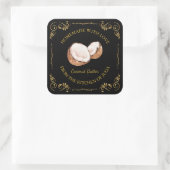 zelfgemaakte Coconut Butter Square Label (Tas)