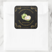  zelfgemaakte Coconut Butter Square Label (Tas)