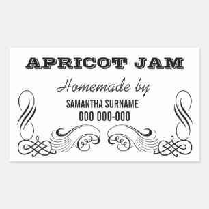 Zelfgemaakte conserven jam jar stickers