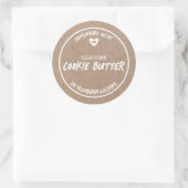 Zelfgemaakte Cookie Butter Ronde Sticker (Tas)
