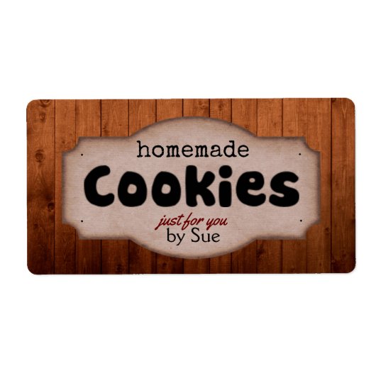 Zelfgemaakte cookies van YOU  Labels (Voorkant)