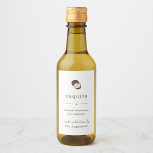 Zelfgemaakte Coquito cadeau label Wijn Etiket