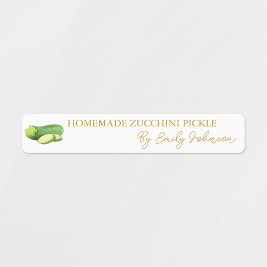 Zelfgemaakte courgette dunne label (Design 1)