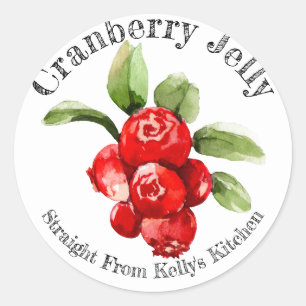 Zelfgemaakte Cranberry Gelei Voedsel Label voor Th
