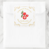  zelfgemaakte Cranberry Jam Square Label (Tas)