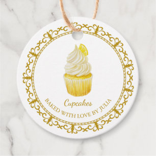  zelfgemaakte cupcakes hangen Label