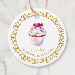 zelfgemaakte cupcakes hangen Label