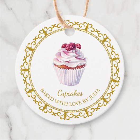 zelfgemaakte cupcakes hangen Label (Voorkant)
