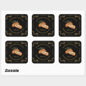  zelfgemaakte datum Jam Square Label (Vel)