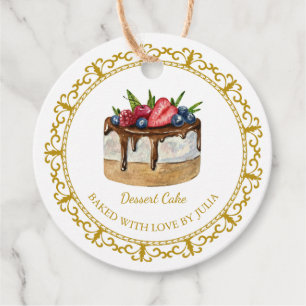 Zelfgemaakte Dessert Cake Hang Label