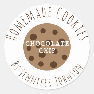 Zelfgemaakte Desserts Cookies Eten Sticker Label