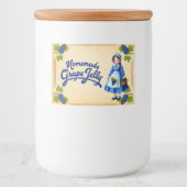 Zelfgemaakte druivenjam -  voedselcontainer etiket (Voorkant)